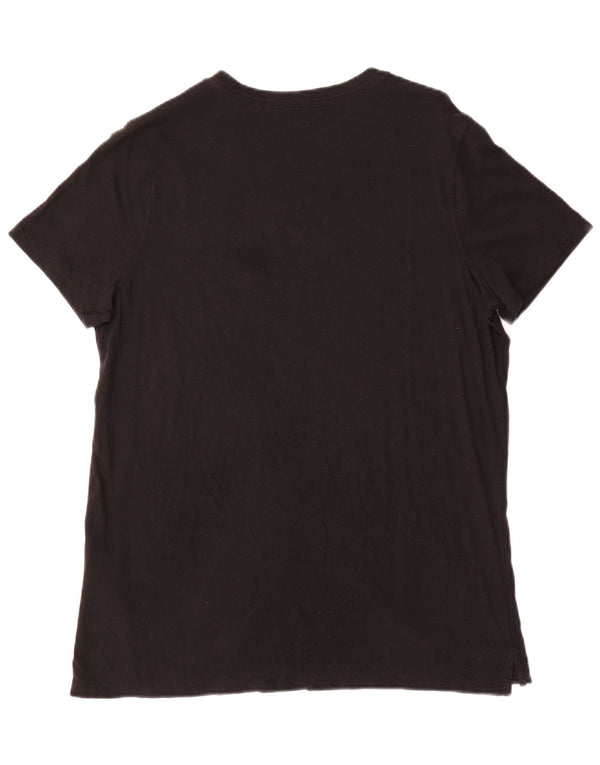 Damska koszulka Carhartt o swobodnym kroju z grafiką Top US 12/14, duża, czarna Tencel