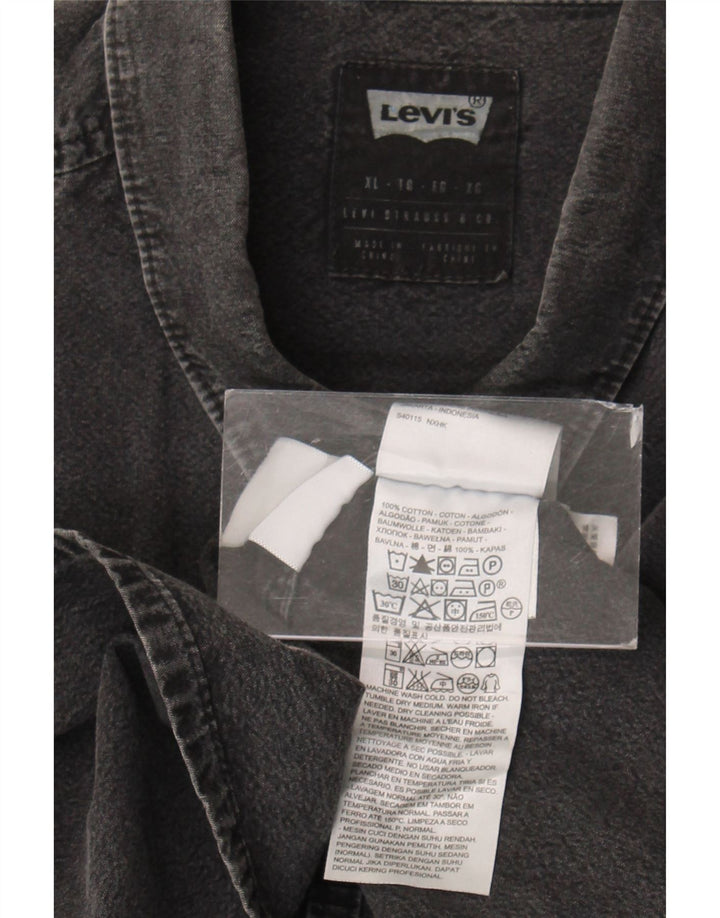 Męska koszula dżinsowa Levi's XL, szara, bawełniana