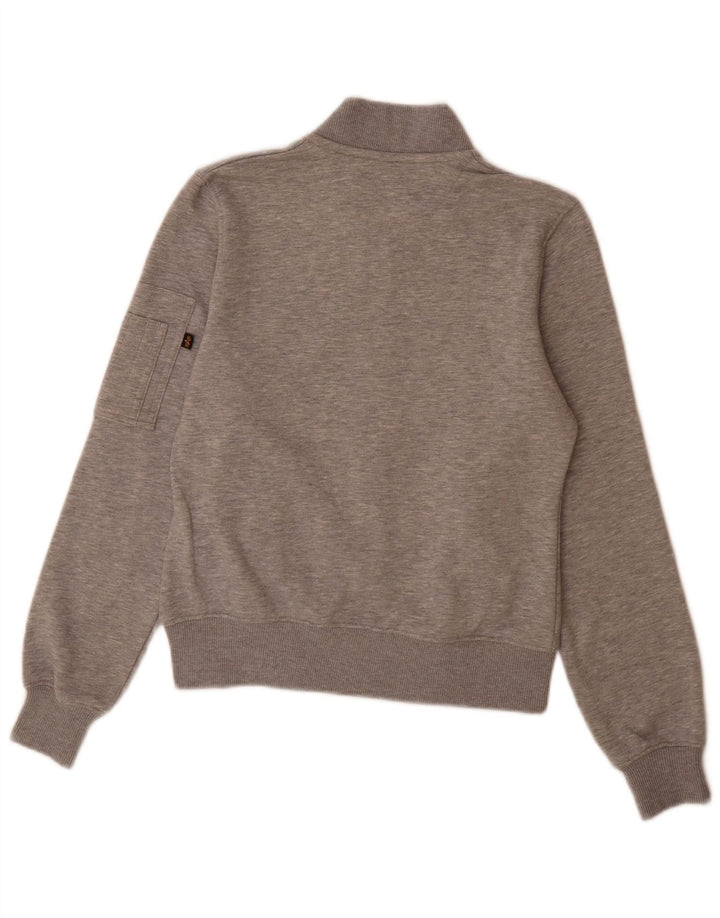 Męska kurtka dresowa Alpha Industries XS, szara bawełniana w plamki