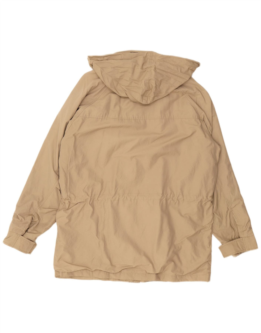 WOOLRICH Mens Hooded Windbreaker Jacket UK 40 Large Beige Cotton