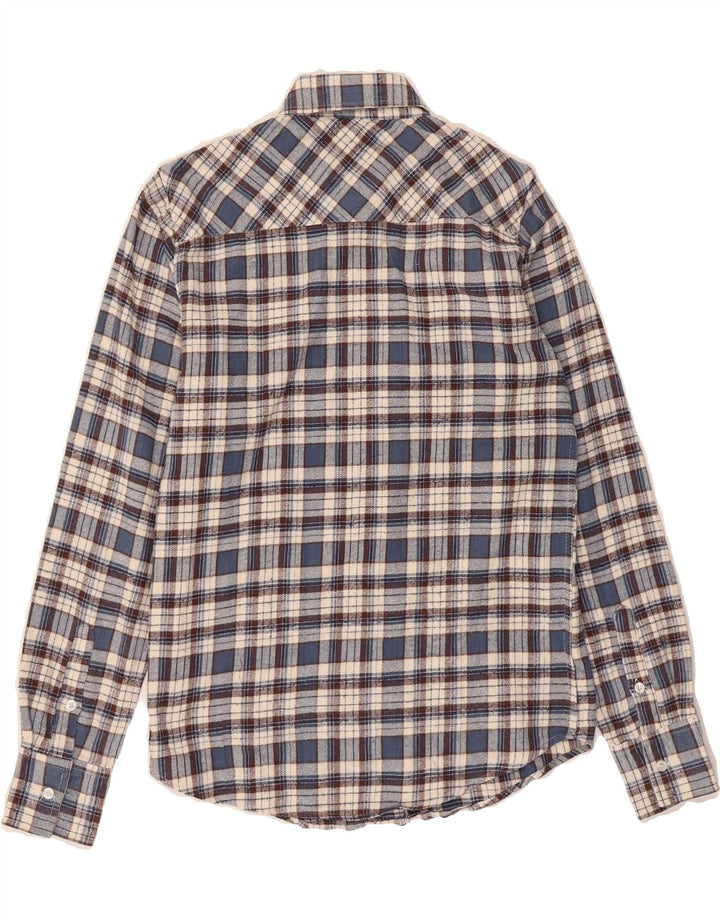 AUTOMATIC Mens Flannel Shirt Large Blue Check Cotton Vintage Automatic and Second-Hand Automatic from Messina Hembry 