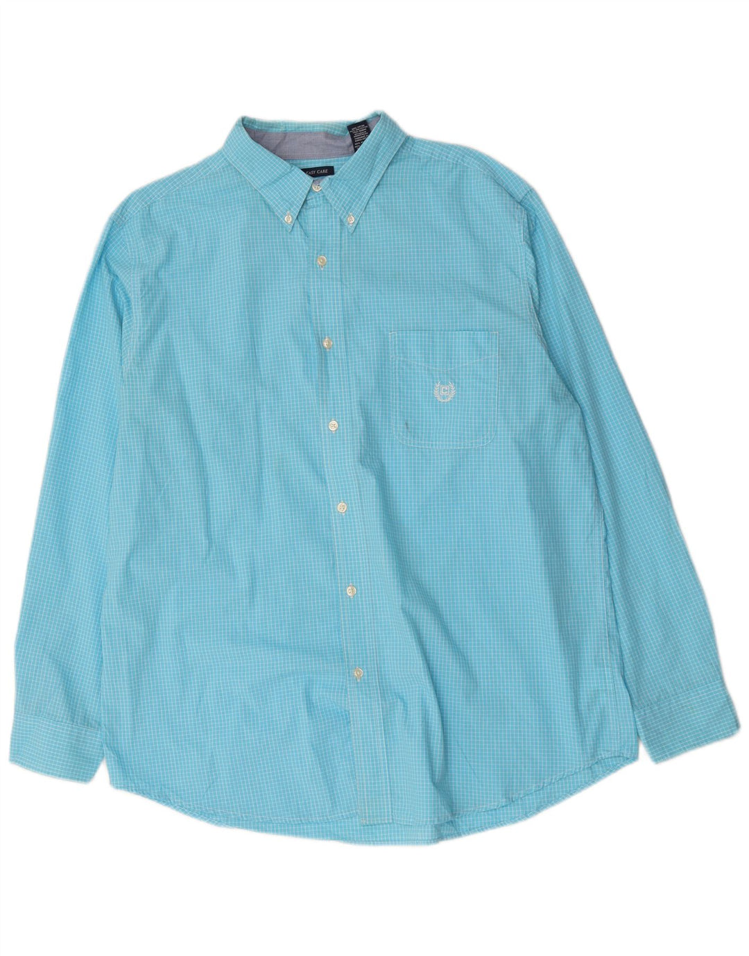 Koszula męska Chaps Easy Care XL w niebieską kratkę, bawełniana