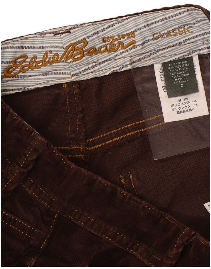 Spodnie sztruksowe Eddie Bauer Bootcut US 2 XS W30 L30 Brązowe bawełniane