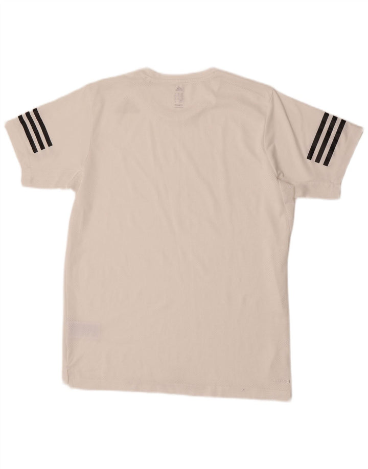 Adidas Męski T-shirt Top Średni Biały Poliester