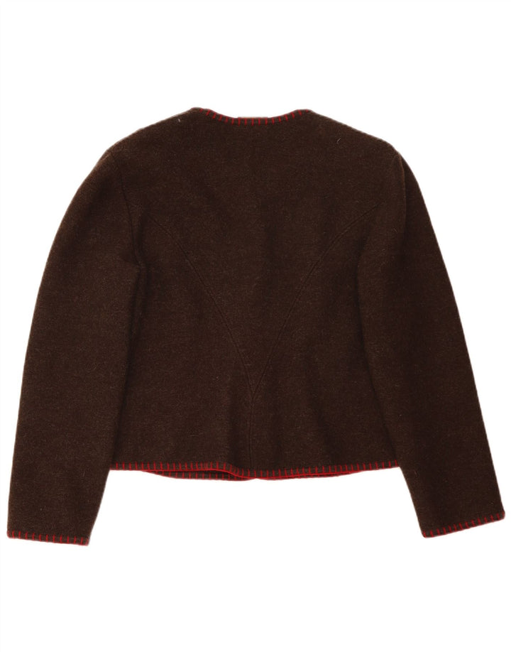 Damska marynarka GEIGER zapinana na 7 guzików IT 44 średni brąz