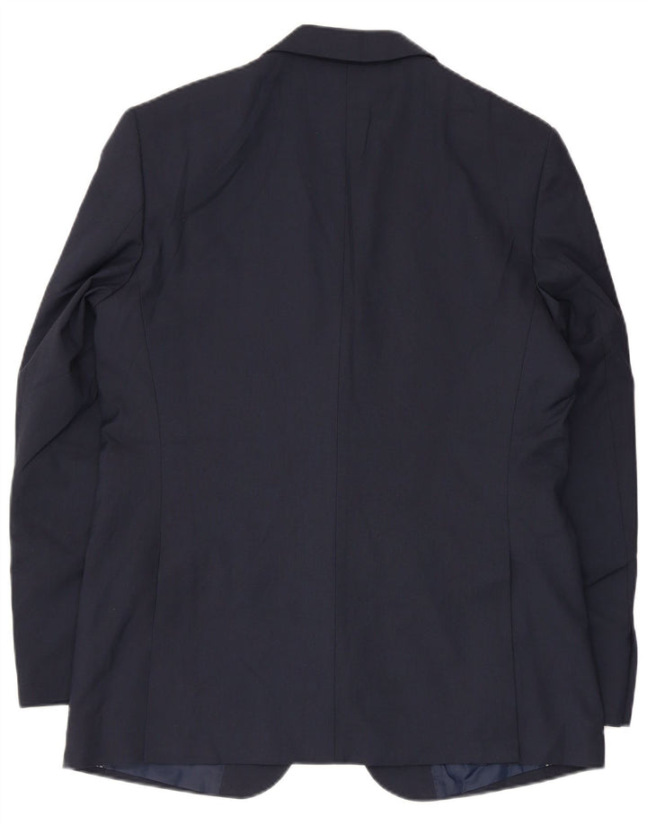 Marks & Spencer Męska marynarka zapinana na 2 guziki UK 40, duża granatowa, poliestrowa