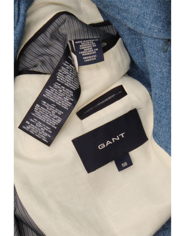 Męska marynarka Gant zapinana na 3 guziki IT 56 XL, niebieski poliester