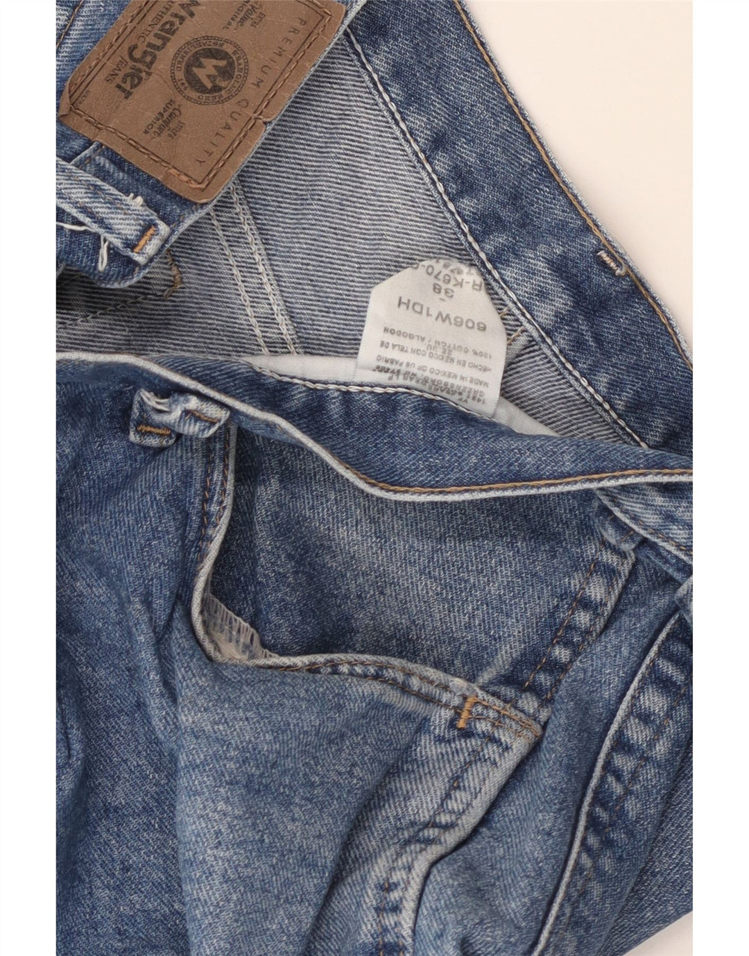 Męskie spodenki jeansowe WRANGLER W38 XL, niebieskie, bawełniane