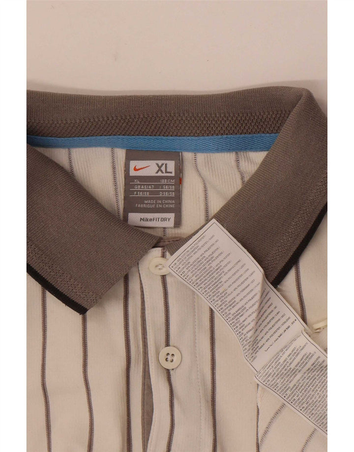 Męska koszulka polo Nike XL, bawełniana w białe paski