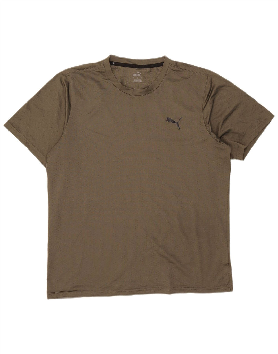 Męski T-shirt Puma Top, duży, khaki, poliester