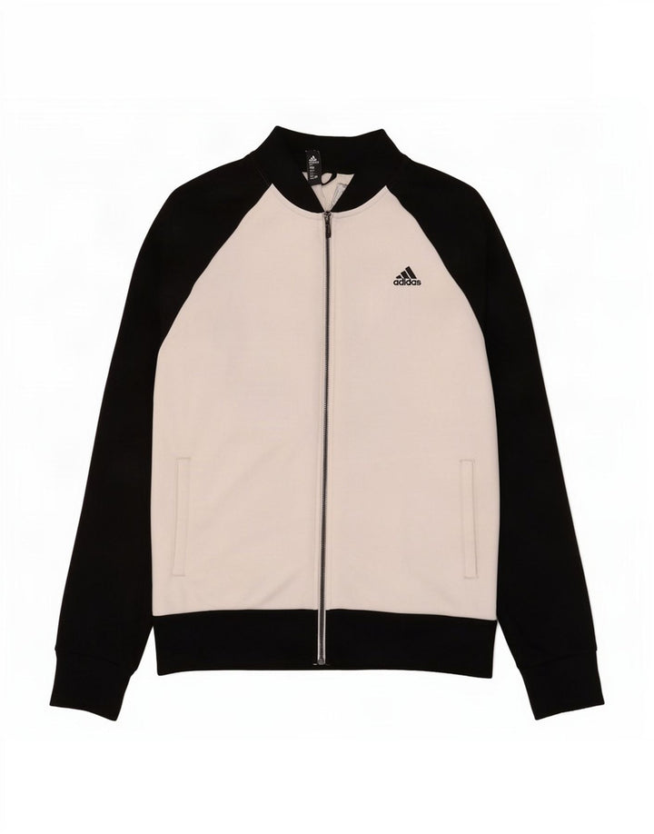 Adidas Męska bluza dresowa UK 48/50 XL Biały poliester z blokami kolorów
