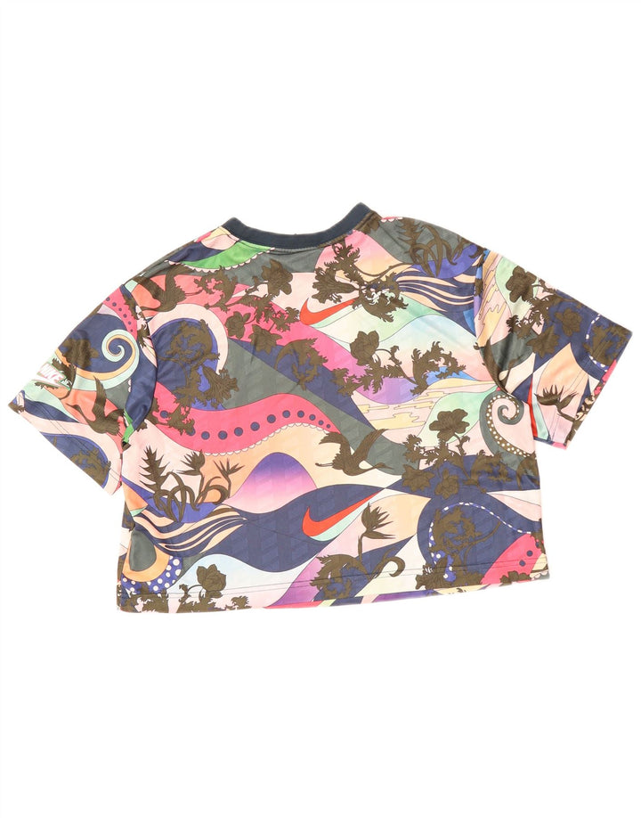 Damski T-shirt NIKE Crop Graphic Top UK 6 XS, wielokolorowy, kwiatowy