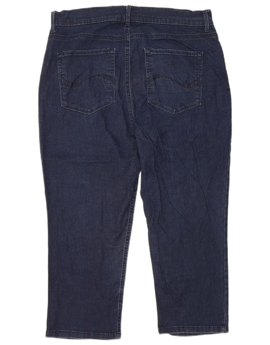 Damskie jeansy capri LEE z wysokim stanem US 16 2XL W34 L21 granatowe