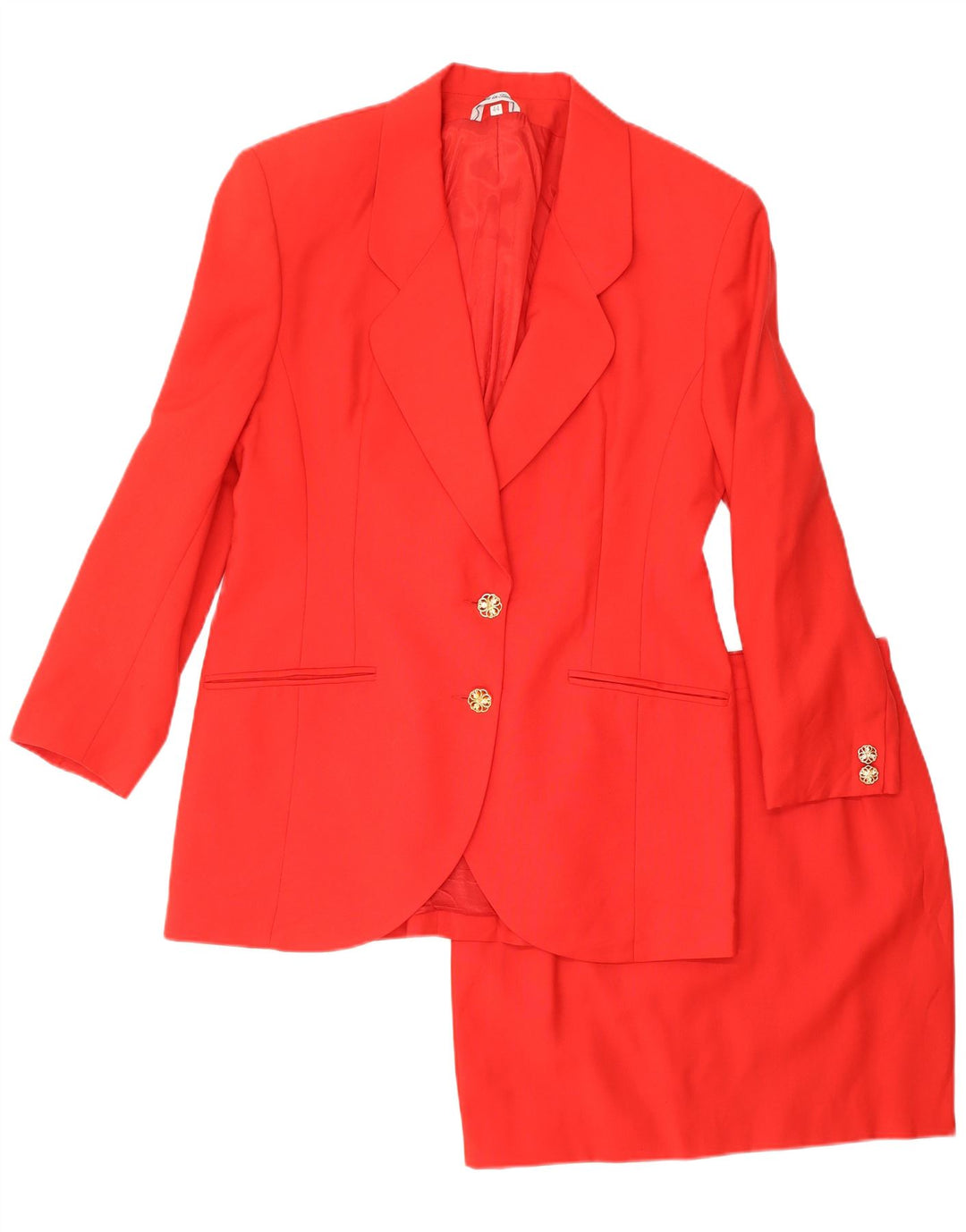 VINTAGE Damski komplet spódnic zapinanych na 2 guziki IT 44 Medium W26 Czerwona wełna