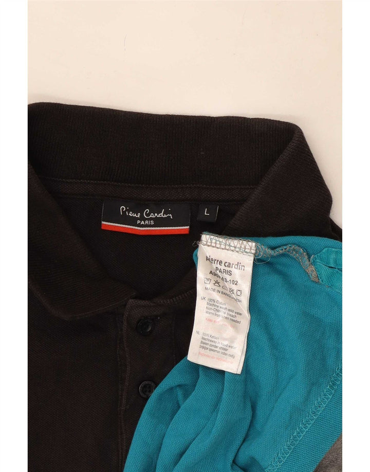 Męska koszulka polo Pierre Cardin z grafiką, duża, wielobarwna, z blokami kolorów