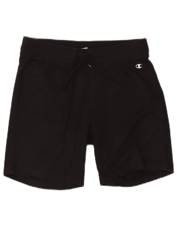 Champion Womens Sport Shorts UK 12 Medium Black Cotton