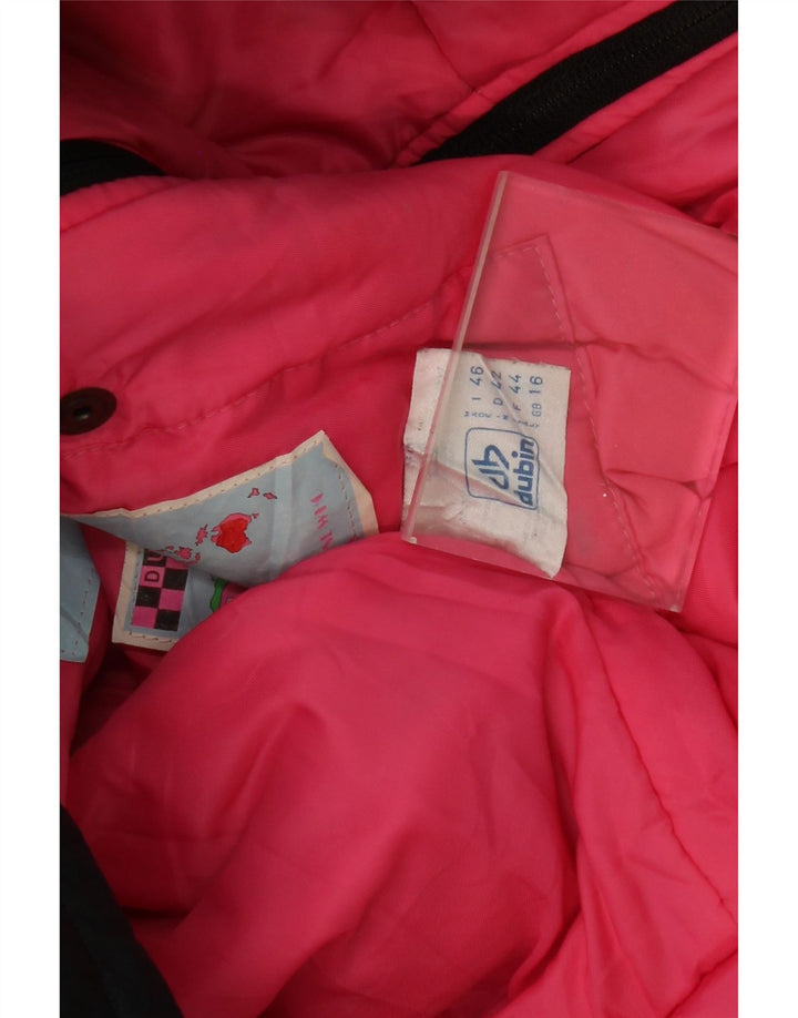 DUBIN Womens Ski Jacket UK 16 Large Black Colourblock Polyamide Vintage Dubin and Second-Hand Dubin from Messina Hembry 