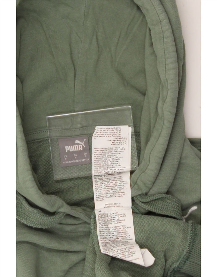 PUMA Mens Hoodie Jumper Small Green Cotton Vintage Puma and Second-Hand Puma from Messina Hembry 