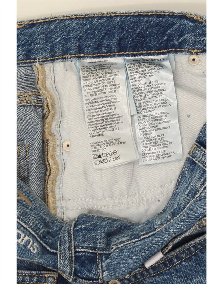 Damskie spodenki jeansowe Calvin Klein w trudnej sytuacji W29 Średnioniebieskie bawełniane