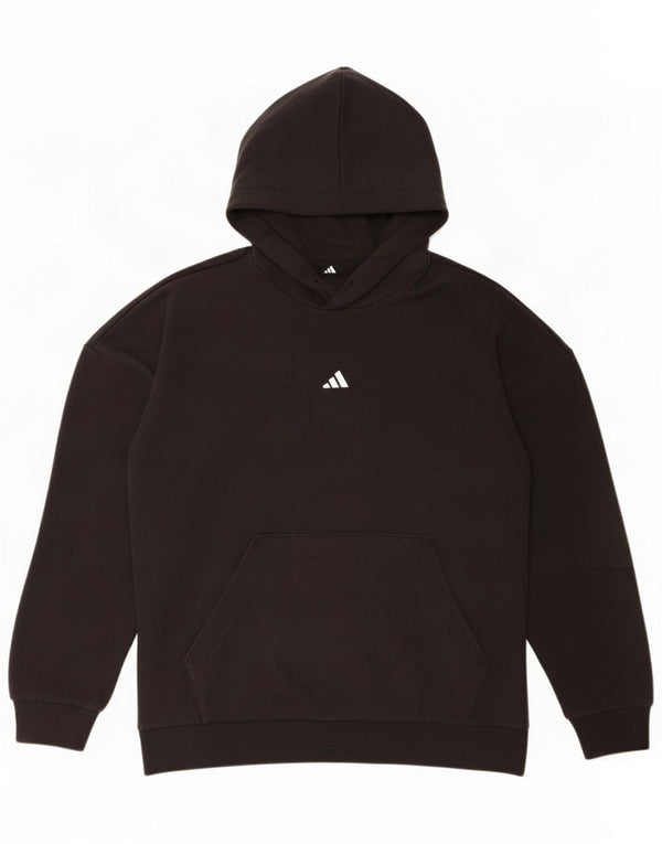 Damski sweter oversize z kapturem Adidas UK 20/22 XL Czarny Bawełna