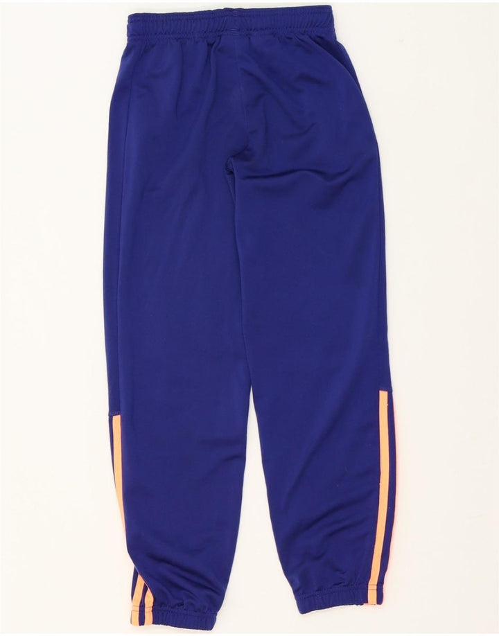 ADIDAS Boys Tracksuit Trousers Joggers 9-10 Years  Blue Polyester Vintage Adidas and Second-Hand Adidas from Messina Hembry 