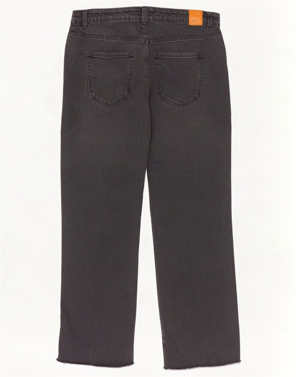 Damskie proste dżinsy Zara z wysokim stanem EU 40 Medium W30 L29 szare