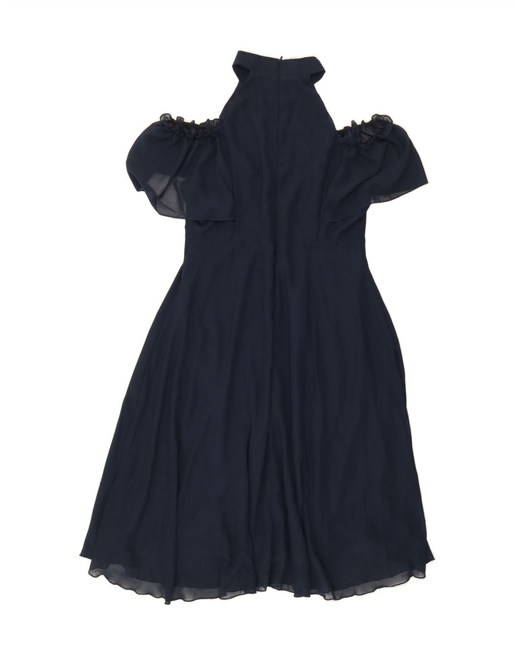 SHEIN Womens Off Shoulder Maxi Dress UK 18 XL Navy Blue Polyester Vintage Shein and Second-Hand Shein from Messina Hembry 