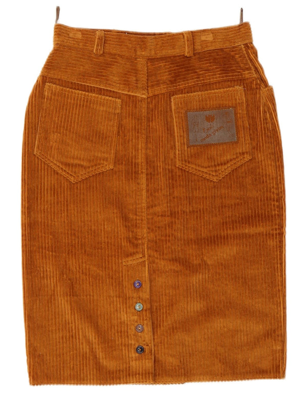 Vintage damska sztruksowa spódnica IT 42 Medium W28 Beżowa