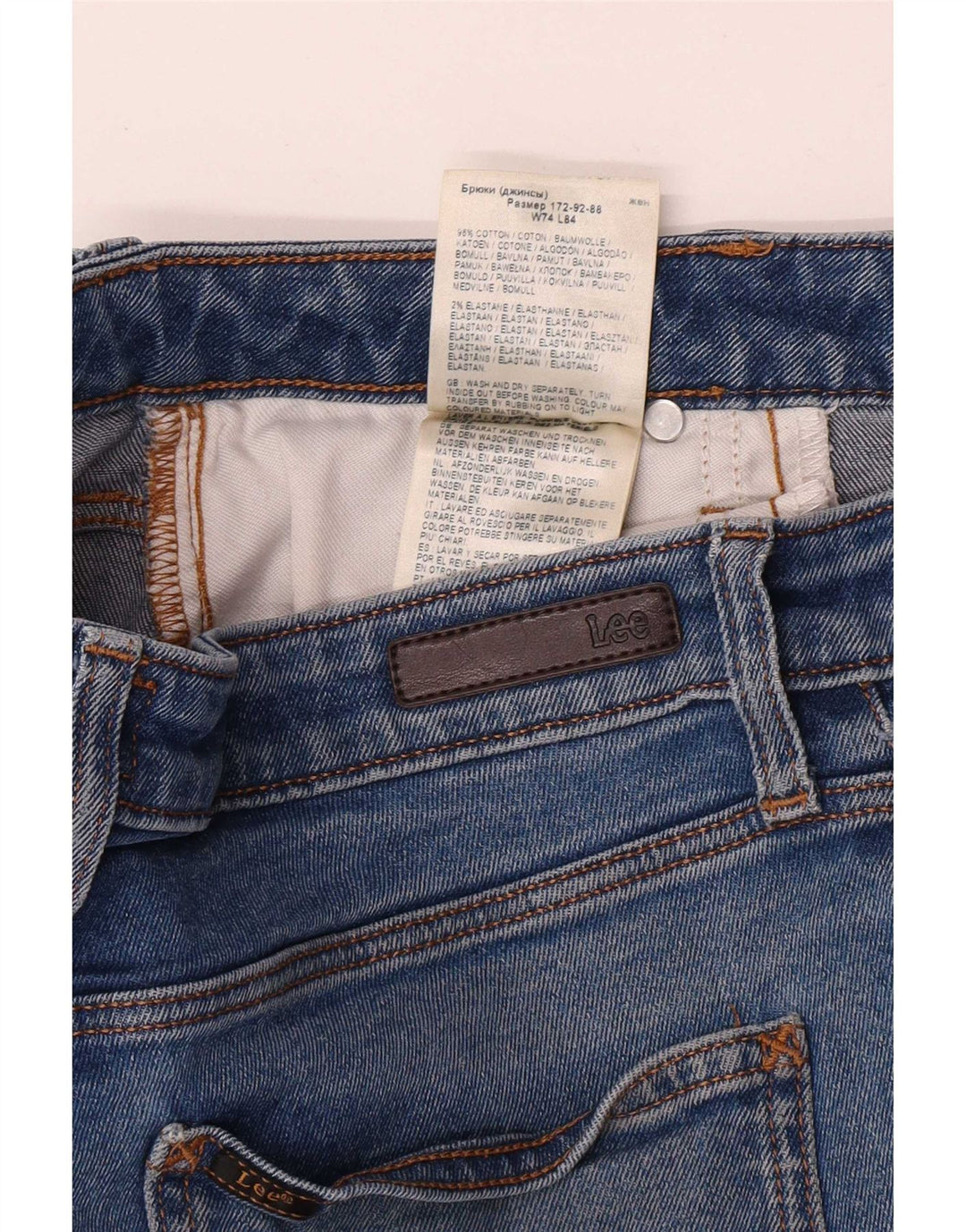 Damskie jeansy Lee Crop Wide Leg W29 L26 Niebieskie bawełniane