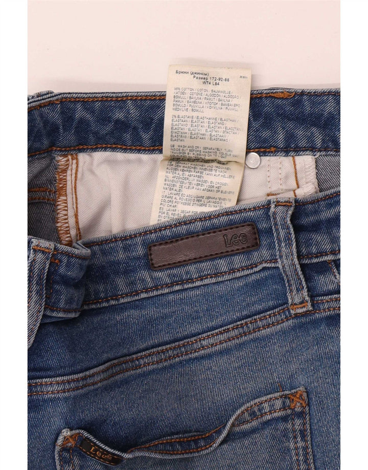 Damskie jeansy Lee Crop Wide Leg W29 L26 Niebieskie bawełniane
