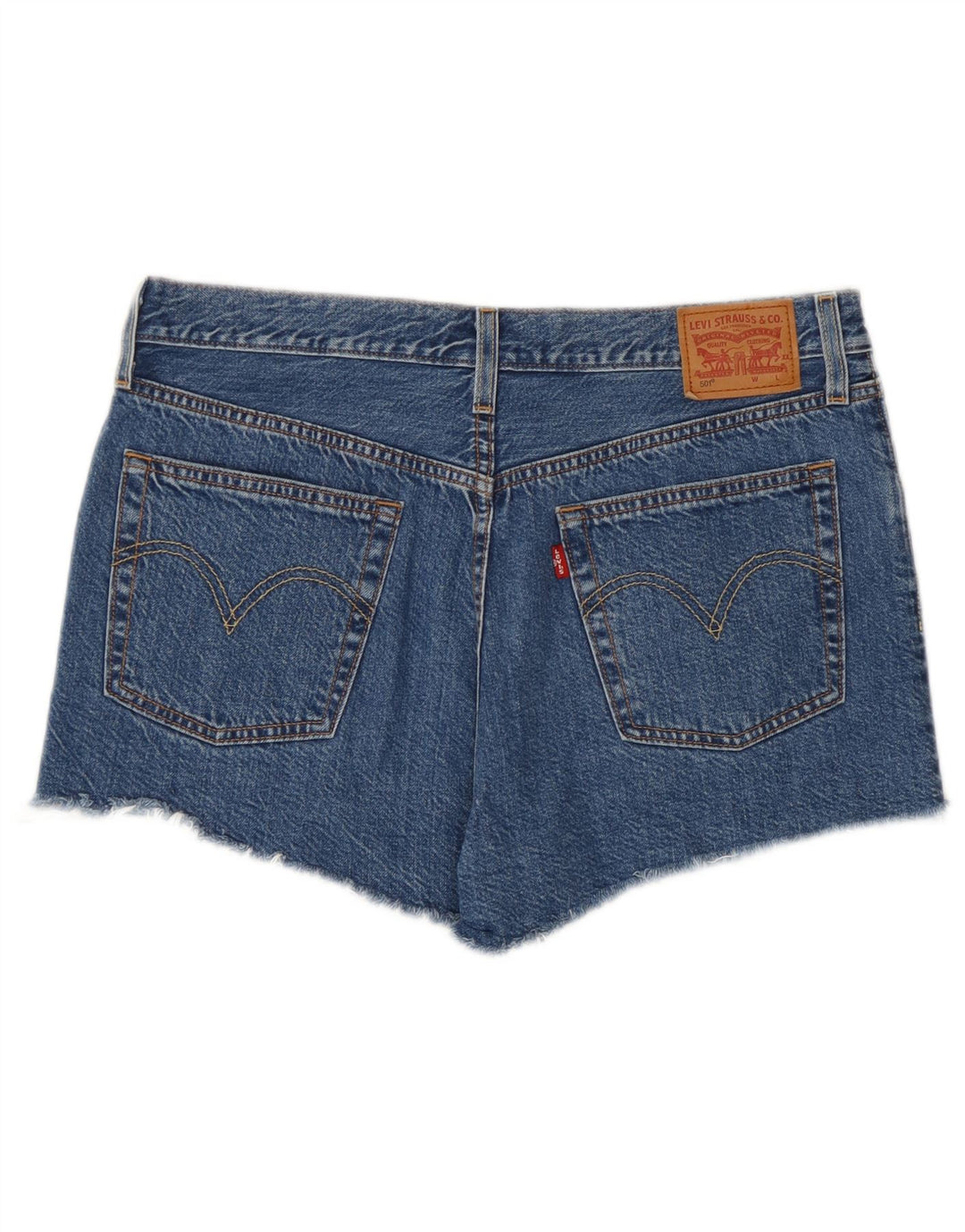 Damskie spodenki jeansowe Levi's 501 W31 Średnioniebieskie, bawełniane