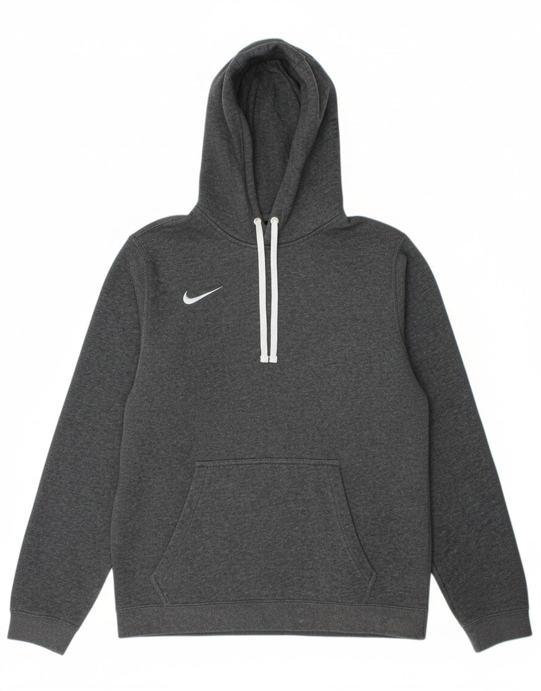 NIKE Mens Hoodie Jumper Medium Grey Cotton