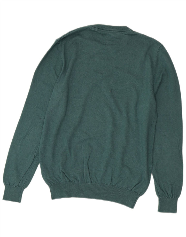 JACK WILLS Męski sweter z okrągłym dekoltem, średniej wielkości bawełna w kolorze zielonym