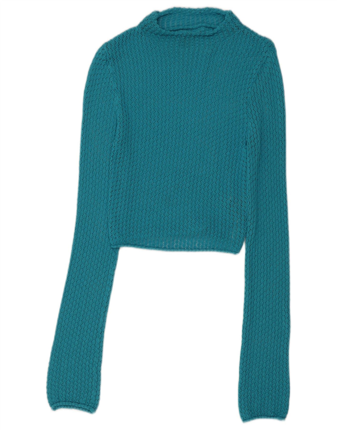 Damski sweter Zara Crochet z golfem UK 12, średni niebieski