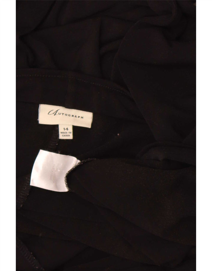 Marks & Spencer Damskie legginsy z autografem UK 14, duże, czarne, poliestrowe
