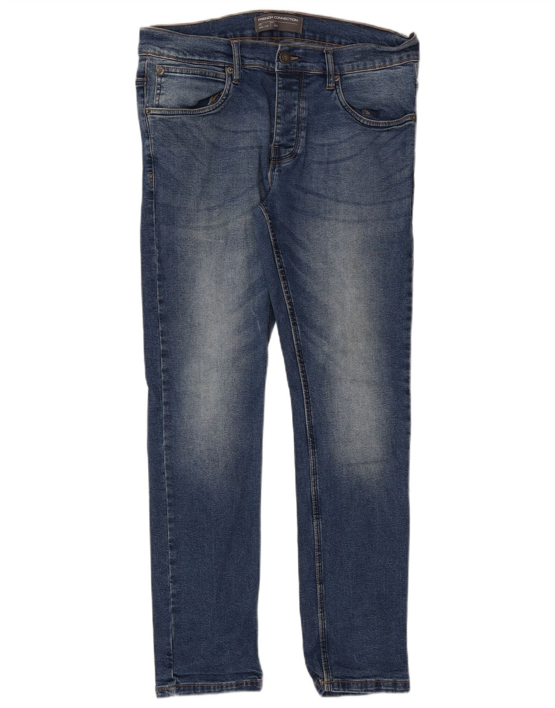 FRENCH CONNECTION Męskie jeansy slim W34 L30 Niebieska bawełna
