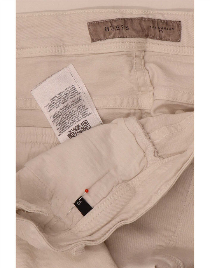 Męskie spodenki Chino Guess W30 Średniobiała bawełna