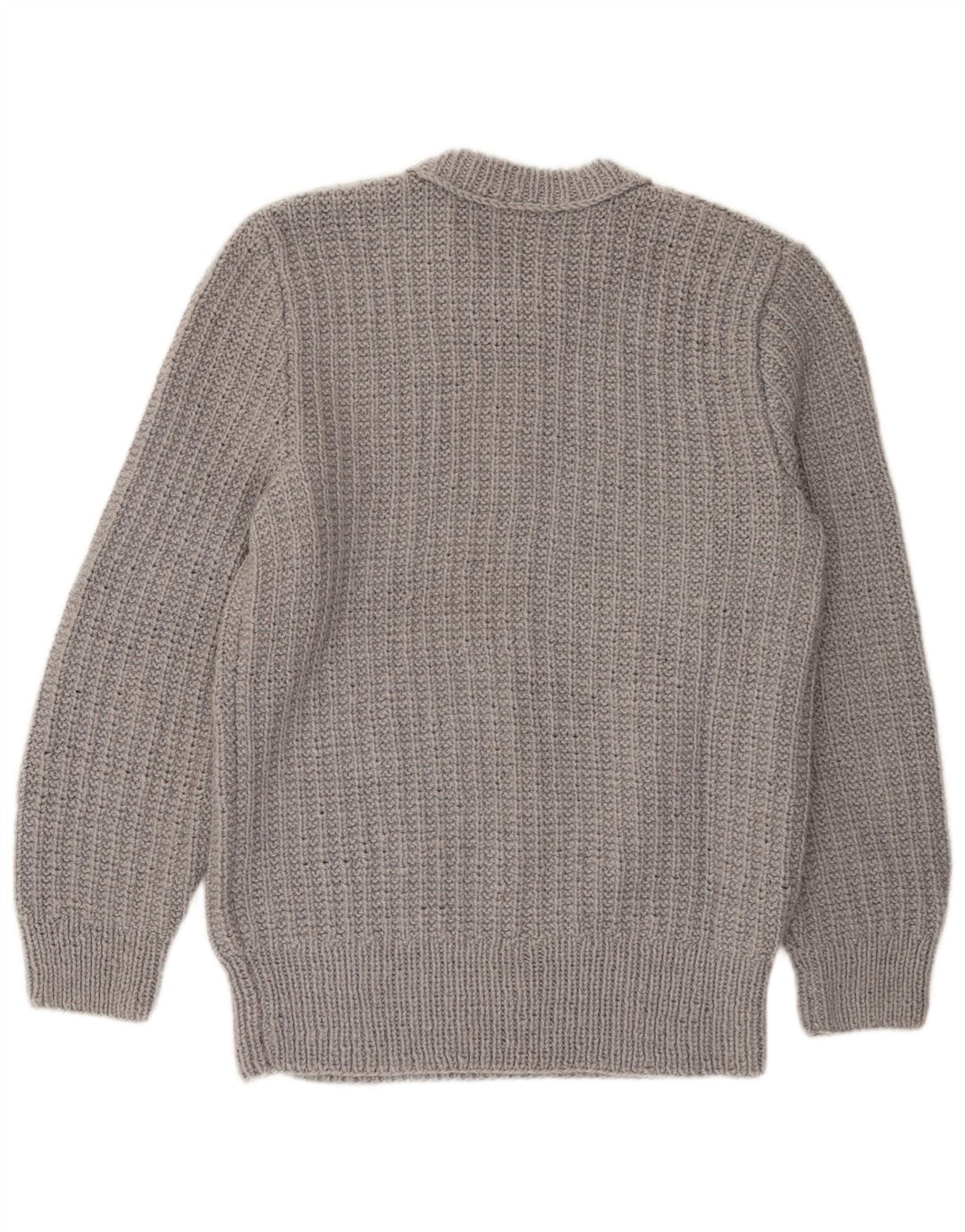 Vintage męski sweter z dekoltem w łódkę, średnio szary