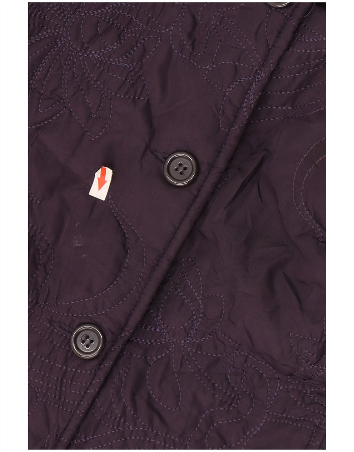 Marks & Spencer Damski płaszcz z autografem, UK 18 XL, fioletowy poliester