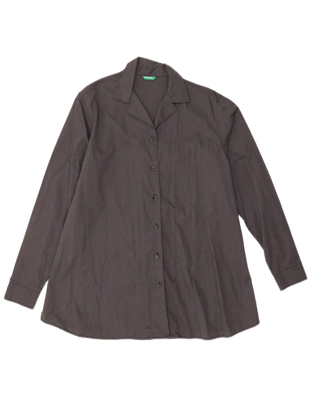 Damska koszula oversize Benetton UK 10 Small, szara, bawełniana