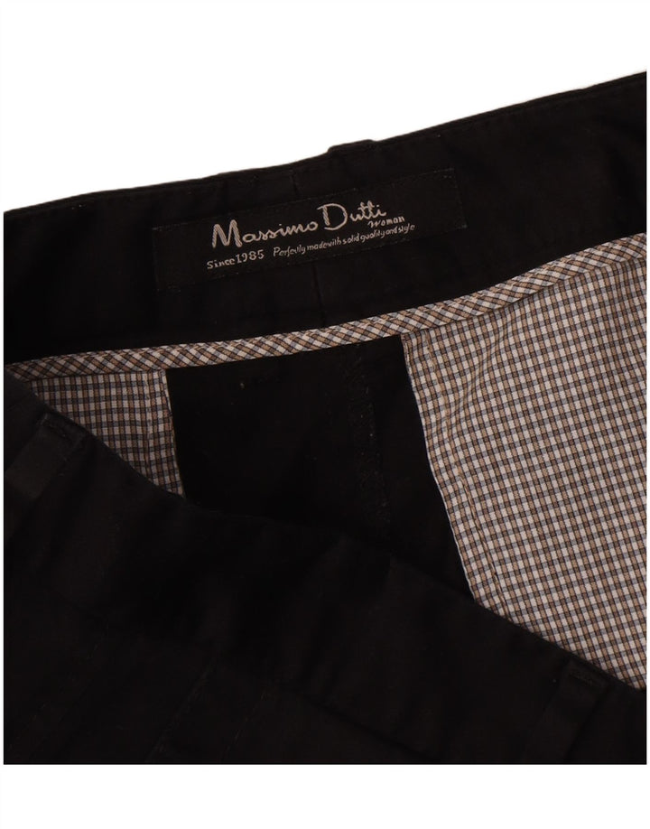 Damskie spodnie Chino Bootcut Massimo Dutti W34 L32 Czarne bawełniane