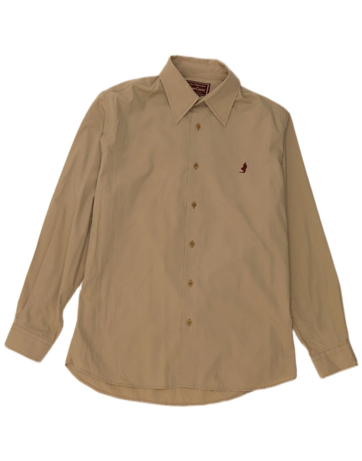 Koszula męska Marlboro Classics Slim Fit, duża, beżowa, bawełniana