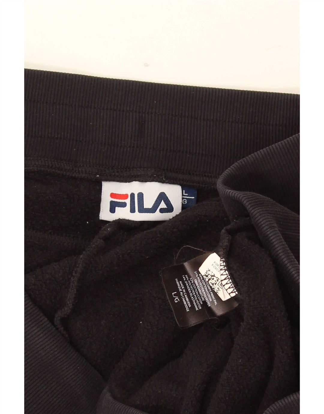 Męskie spodnie dresowe Fila Joggers, duże, czarne, bawełniane