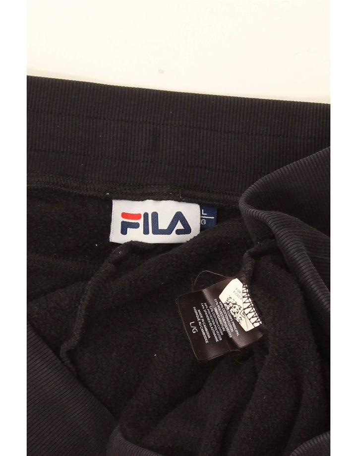 Męskie spodnie dresowe Fila Joggers, duże, czarne, bawełniane
