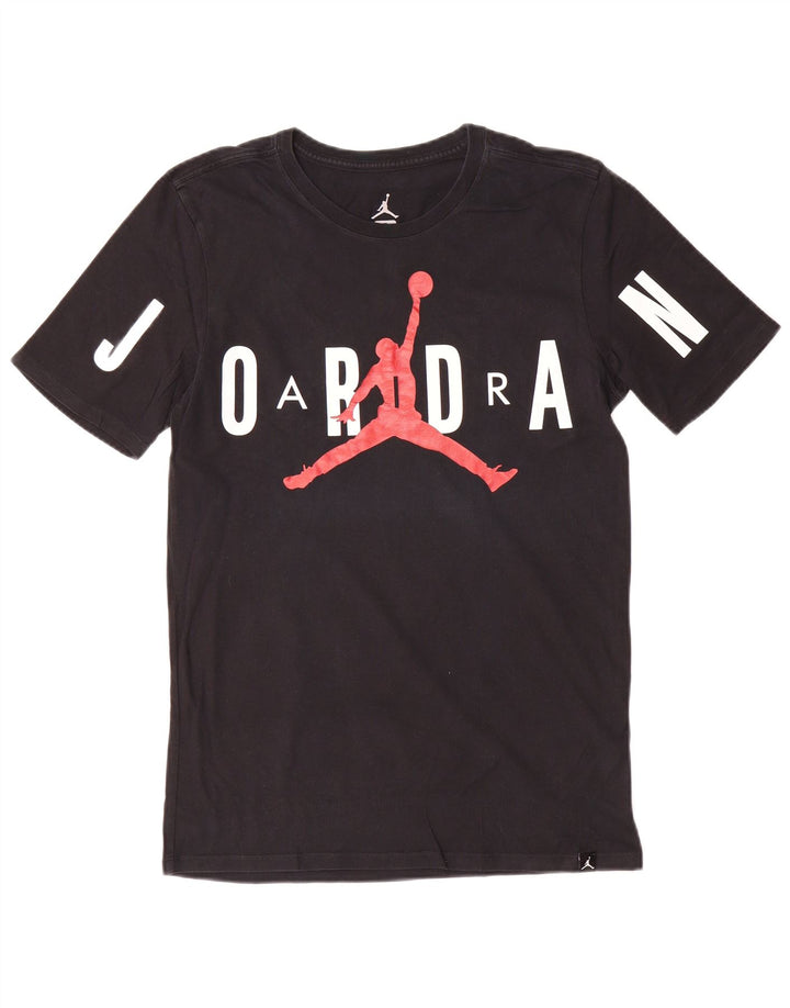 Męski T-shirt z grafiką Jordan, mały, czarny, bawełniany