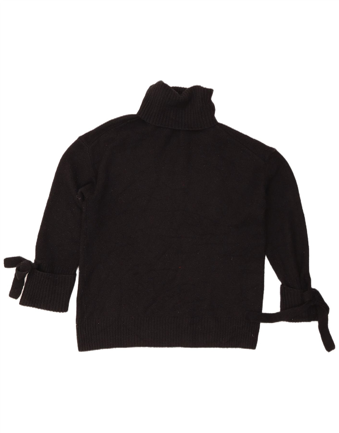 Damski sweter oversize Zara z wywijanym dekoltem UK 14, średni czarny akryl