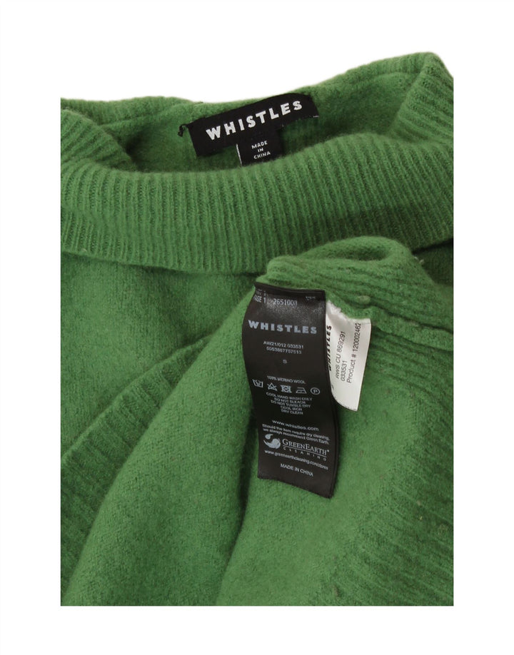 Whistle Damski sweter z golfem UK 10 Small Green