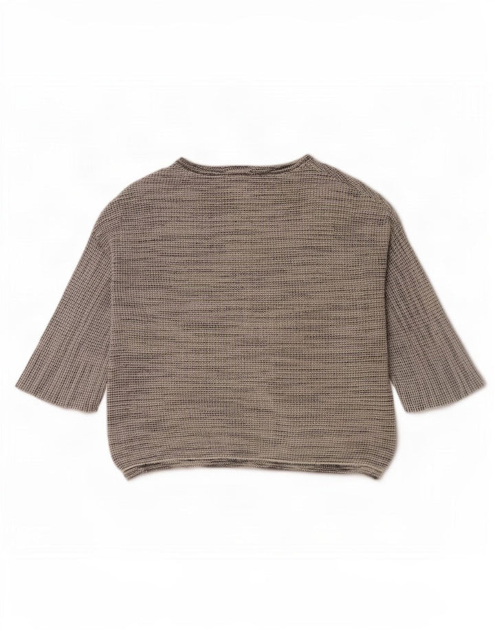 Damski top oversize Massimo Dutti z rękawem 3/4 UK 10, mały, szary nakrapiany