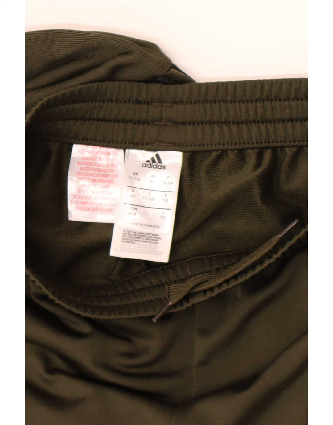 Chłopięce spodnie dresowe Adidas 11-12 lat, khaki, poliester