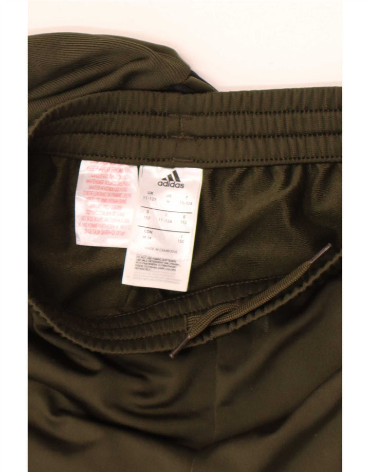 Chłopięce spodnie dresowe Adidas 11-12 lat, khaki, poliester